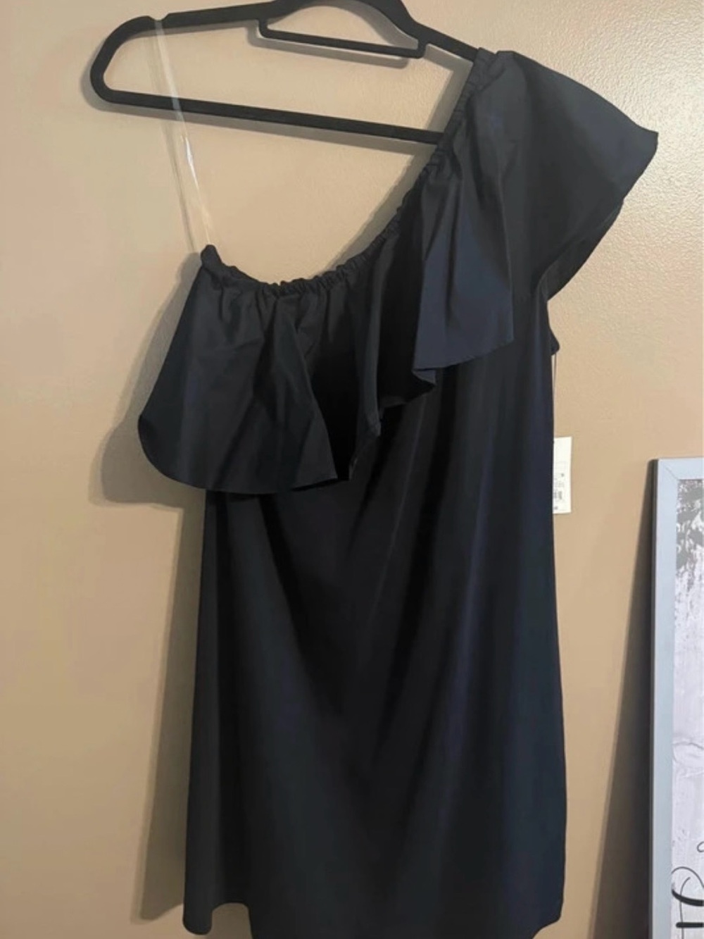 a new day Black One-Shoulder Ruffle Dress